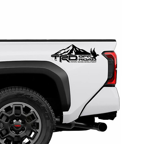 TRD Off Road Mountains Bird Deuren zijde Bedside Truck Stickers Stickers voor Toyota Tacoma 4e Gen
