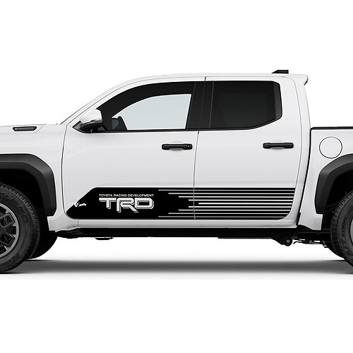 TRD Off Road Side Racing Stripes Rocker Panel Stickers Stickers voor Toyota Tacoma
