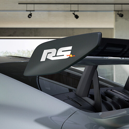 RS Spoiler Decal Sticker voor Porsche GT3
