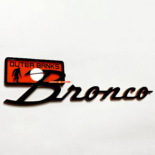 Outer Banks 3D Spatscherm Badge Achterklep Embleem voor Musclecar horse