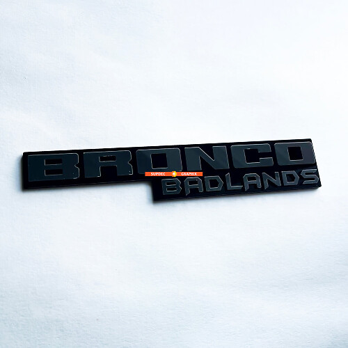 Badlands 3D spatbord achterklep-embleem voor Musclecar horse Badlands