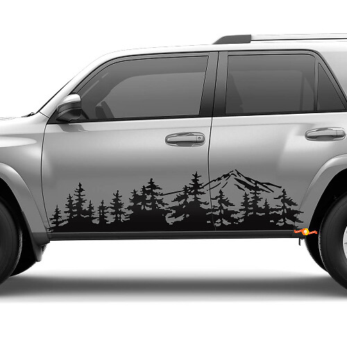 Mountains bomen zijdeuren paneelstickers stickers voor Toyota 4Runner
