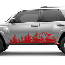 Mountains bomen zijdeuren paneelstickers stickers voor Toyota 4Runner
 2