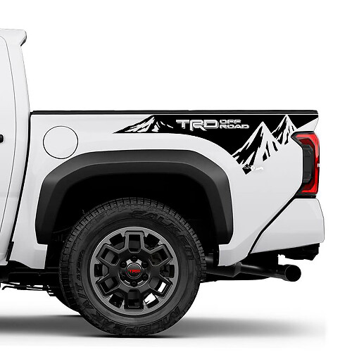 TRD Off Road Mountains Bedide Side Side Truck Stickers Stickers voor Toyota Tundra

