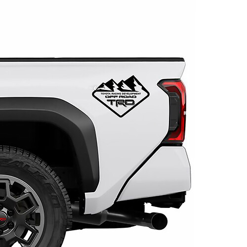 TRD Off Road Mountains Bedide Side Truck Decals Stickers voor Toyota Trucks 3

