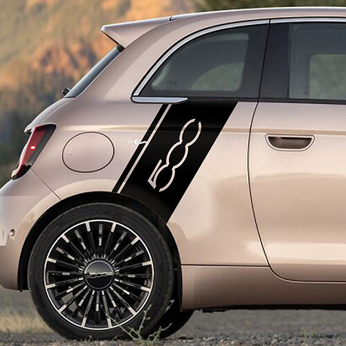 Achter Fender Stripe Decal Side grafische strepen voor Fiat 500
