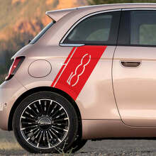 Achter Fender Stripe Decal Side grafische strepen voor Fiat 500
 3