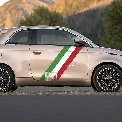 Deurvlagstipe streep de grafische strepen aan de zijde voor fiat 500

