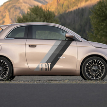 Deurvlagstipe streep de grafische strepen aan de zijde voor fiat 500
 2