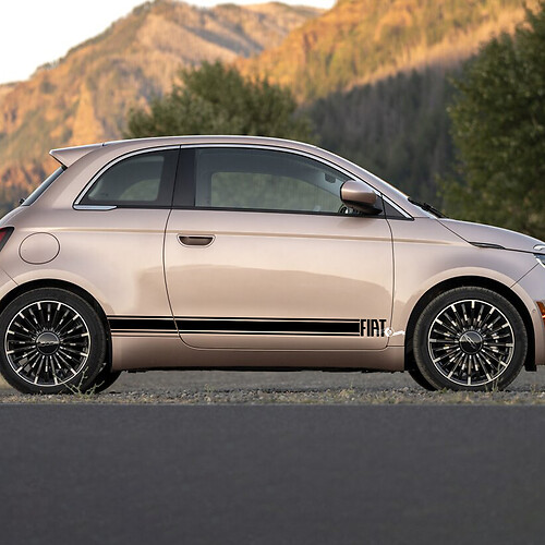 Rocker Panel Stripe Decal Side grafische strepen voor Fiat 500 2
