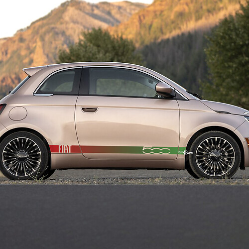 Rocker Panel Stripe Decal Side grafische strepen voor Fiat 500 3
