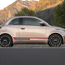 Rocker Paneel Twee kleuren streep Decal Side grafische strepen voor Fiat 500
 2