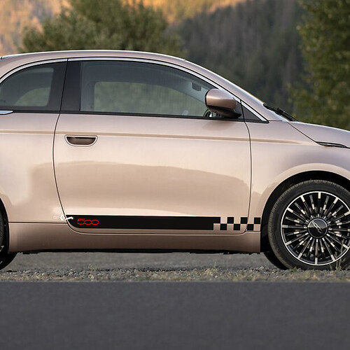 Rocker Panel Stripe Decal Side grafische strepen voor Fiat 500 5
