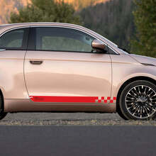Rockerpanelen 500 Geruit Zijstrepen Decal Grafieken Voor Fiat 500 3