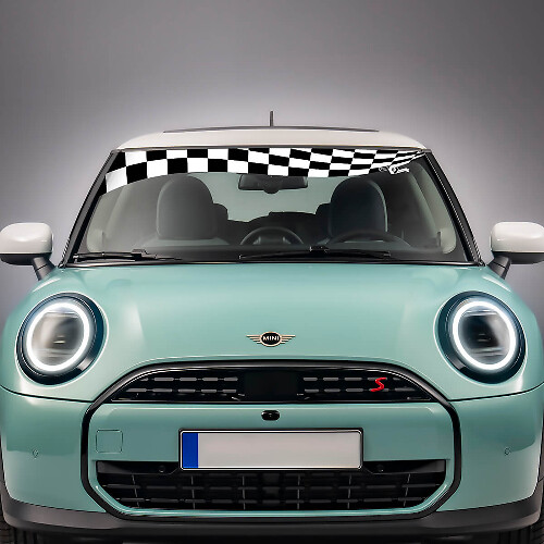 WINDSHIELD Gerichte vlagstreep vinyl grafische sticker sticker voor mini cooper s
