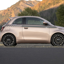 Rocker paneel geruite streep streeplijsten grafische strepen voor fiat 500
 2