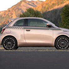 Rocker paneel geruite streep streeplijsten grafische strepen voor fiat 500
 2