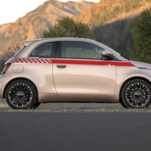 Rocker paneel geruite streep streeplijsten grafische strepen voor fiat 500
 3