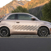 Rocker paneel geruite streep streeplijsten grafische strepen voor fiat 500
 2