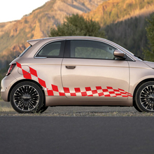 Deuren geruite vlag Decal Side grafische strepen voor Fiat 500 2
 3
