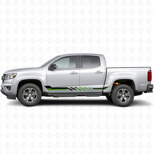 Geruite Race Deur- & Rockerpanel Vinyl Strepen voor Chevrolet Colorado 2e Generatie 2015-2022_4