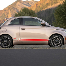 Rocker Panel Deuren Decal Dubbele Stripe Side grafische strepen voor Fiat 500
 3