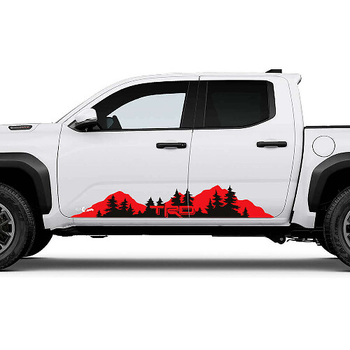 TRD Off Road Bergen Bos Deur Zij Rocker Paneel Decals Stickers voor Toyota Tacoma