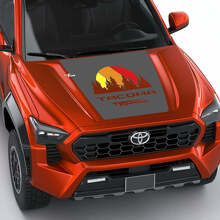 Toyota Tacoma Vintage Stripes Topografische kaart Zijzijkap achtergatstickers stickers
 2