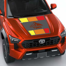 TRD Off Road Mountains Vintage Retro Heritage Stripes Wrap Hood Decal Sticker voor Toyota Tacoma 4e Gen
 2