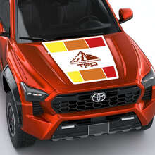 TRD Mountains Vintage Retro Strepen Motorkapsticker voor Toyota Tacoma 4e Generatie 3
