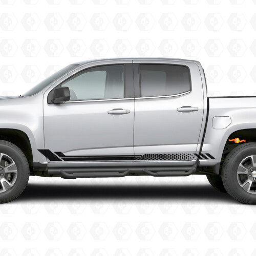 Honeycomb Deur- en Side skirt Vinyl Strepen voor Chevrolet Colorado 2e generatie 2015-2022