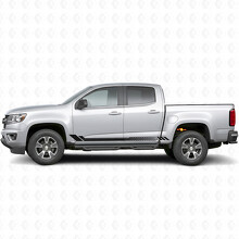 Honeycomb Deur- en Side skirt Vinyl Strepen voor Chevrolet Colorado 2e generatie 2015-2022_2