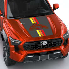 TRD Mountains Vintage Retro Strepen Motorkap Decal Sticker 2 voor Toyota Tacoma 4e Generatie 2