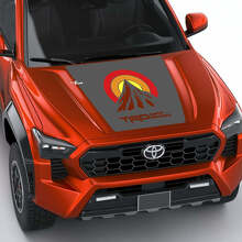 TRD Mountain Vintage Retro Heritage Sun Stripes Hood Decal Sticker voor Toyota Tacoma 4e Gen
 2