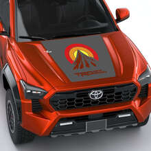 TRD Mountains Vintage Retro Strepen Motorkap Sticker 4 voor Toyota Tacoma 4e Gen 2