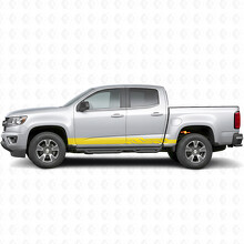 Angular Lightning Deur- en Rocker Panel Vinylstrepen voor Chevrolet Colorado 2e generatie 2015-2022_3