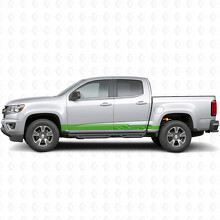 Angular Lightning Deur- en Rocker Panel Vinylstrepen voor Chevrolet Colorado 2e generatie 2015-2022_6