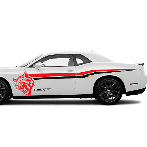 Wildcat Stijl Zijstroken Vinyl Decals Kit Voor Dodge Challenger Charger