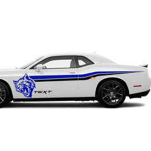 Wildcat Stijl Zijstroken Vinyl Decals Kit Voor Dodge Challenger Charger_2