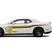 Wildcat Stijl Zijstroken Vinyl Decals Kit Voor Dodge Challenger Charger_3