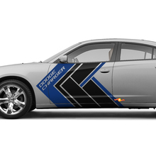 Twee kleuren zijstrepen stickers stickers voor Dodge Challenger of Charger
 2