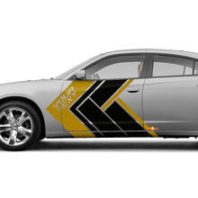 Aangepaste Lettering Geometrische Stijl Zijstrepen Vinyl Decals Kit Voor Dodge Charger_3