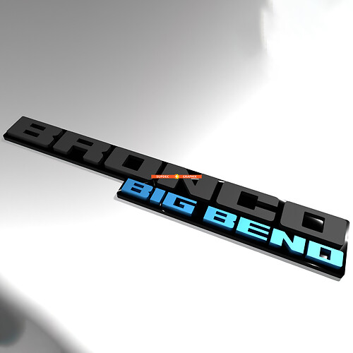 Bronco Black Diamond Fender Badges Emblem 3D Badge
