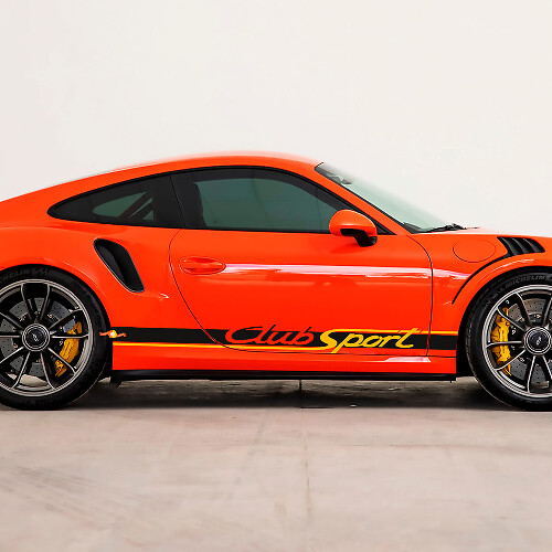 Club Sport Side Stripes Decal Sticker voor Porsche 911
