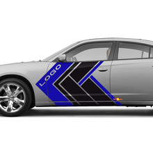 Custom Logo Geometrische Zijstrepen Vinyl Stickers Set Voor Dodge Charger_2