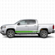 Ruitpatroon Lightning Deur- en Zijklepanelenvinylstriping voor Chevrolet Colorado 2e generatie 2015-2022_6