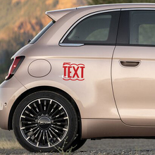 Aangepaste tekst decal sticker zijgraphics voor Fiat 500 2 3