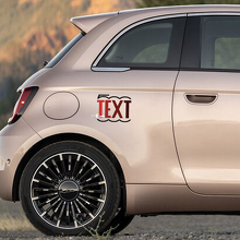 Aangepaste tekst decal sticker zijgraphics voor Fiat 500 2