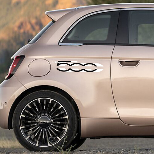 500 Decal Sticker Side 2 kleuren Graphics voor Fiat 500
