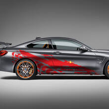 Zijdeuren Achterbanden Sporen Vinyl Decal Sticker passend bij BMW-modellen, enz.
 2